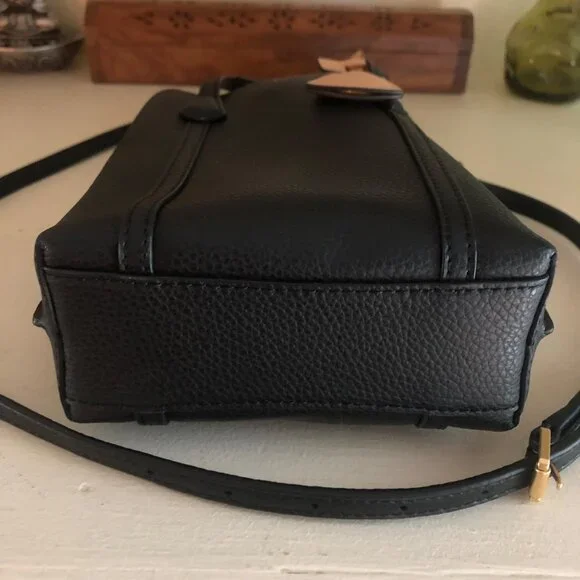 SOLD***TORY BURCH Mini Perry Tote Crossbody Bag Black - Picture 7 of 14